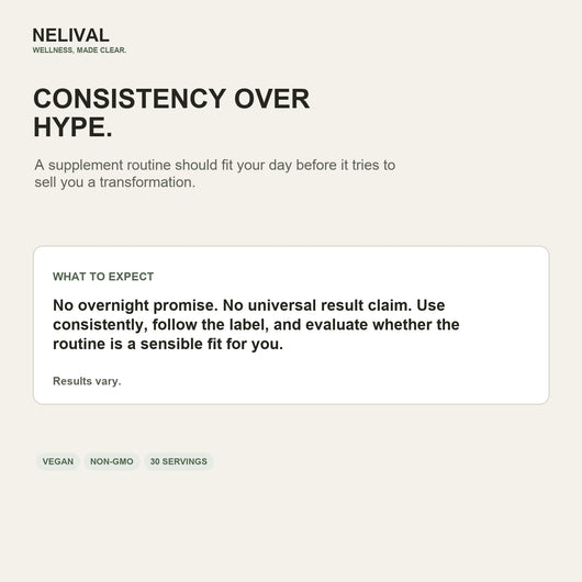 Nelival Liposomal Glutathione realistic expectations and consistency note