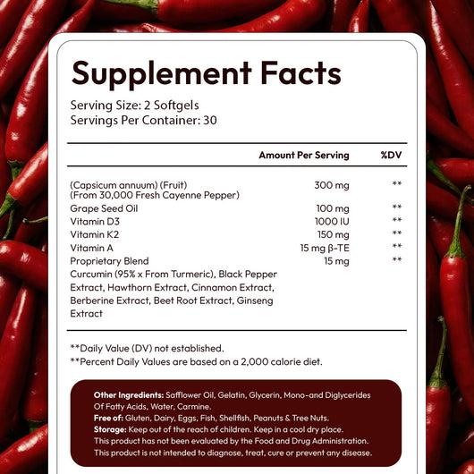 Nelival® Cayenne Pepper Softgels