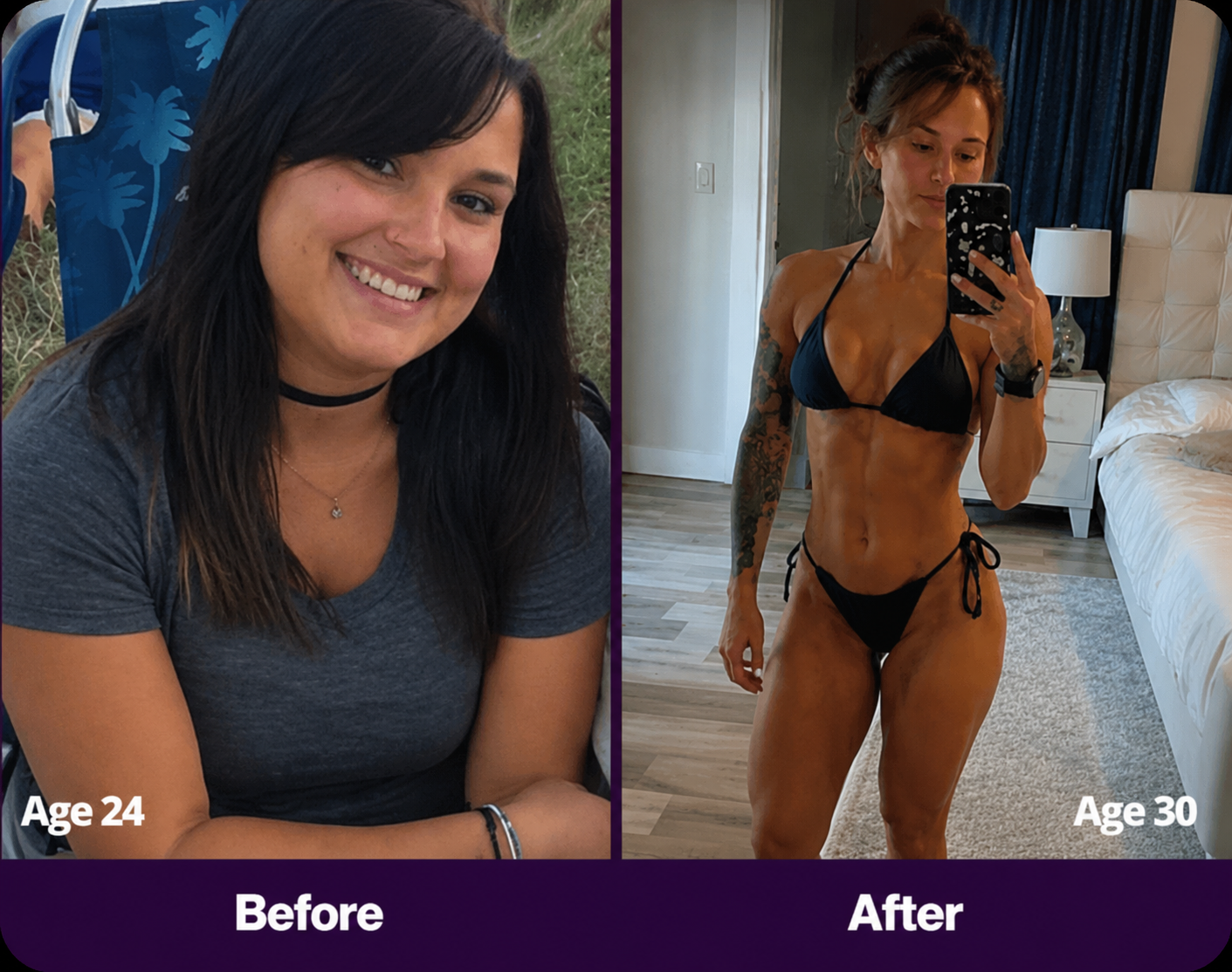 Before and after transformation